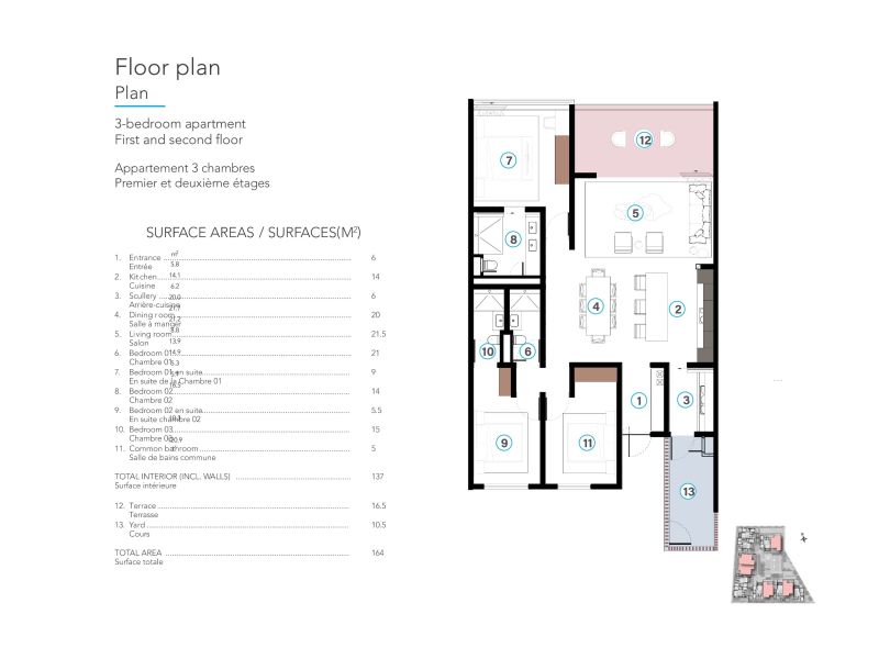 Trou aux Biches Appartement 3 pièces 115 m² Vente