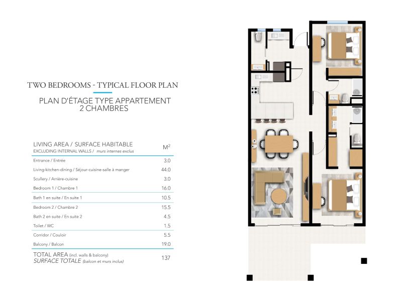 apartment 3 rooms for sale on Mont Choisy Mont Choisy Apartment 3 rooms 137 m² Sale