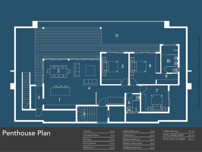 Pereybere Penthouse 4&nbsp;pièces 257&nbsp;m² Vente