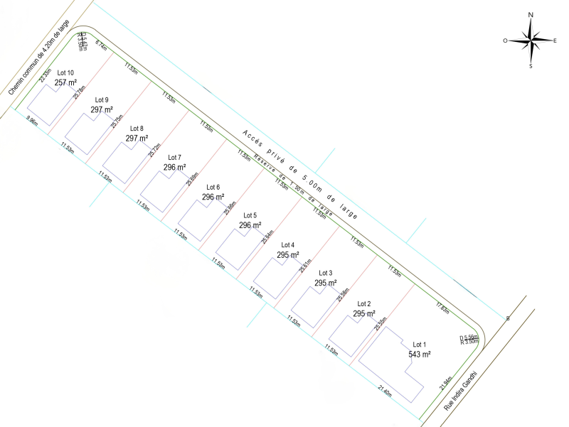 Petit Raffray Terrain 543 m² Vente