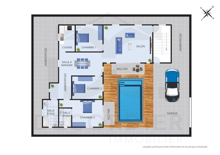 appartement 5 pièces en location sur Grand Baie Grand Baie Appartement 5 pièces 119.6 m² Location