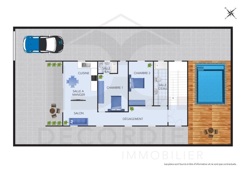 Pereybere Appartement 3 pièces 90 m² Location