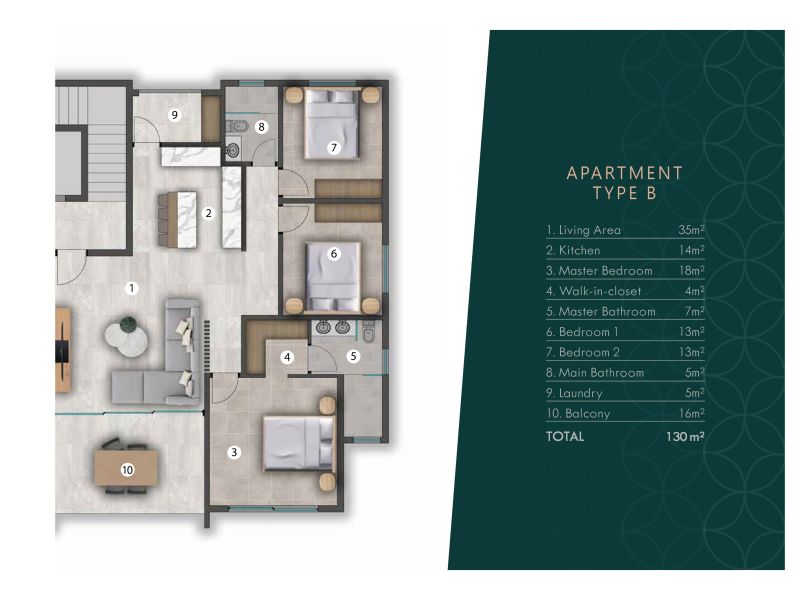 Grand Baie Appartement 4 pièces 114 m² Vente