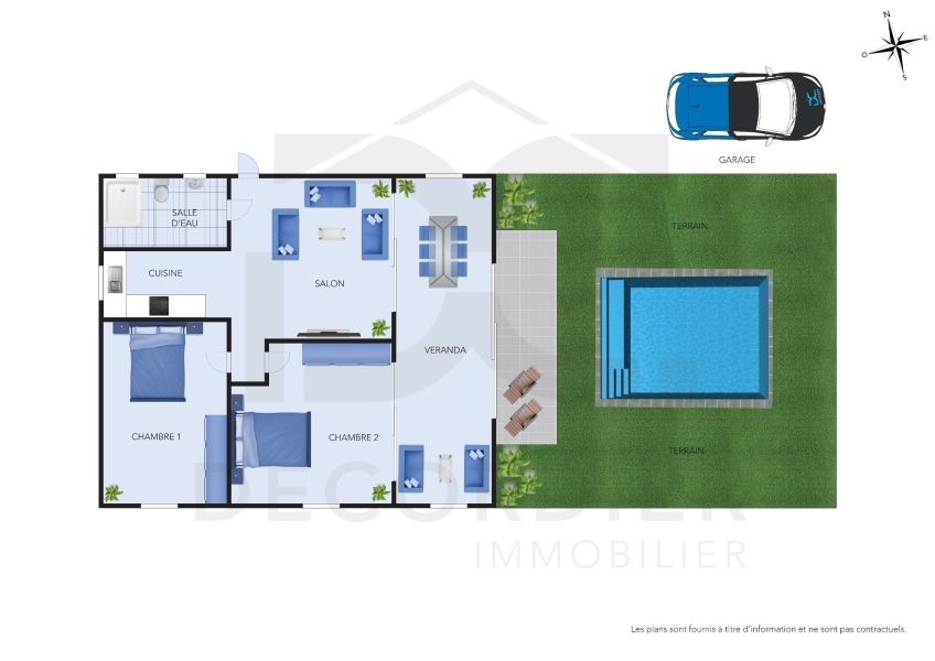 maison 3 pièces en vente sur Pereybere Pereybere Maison 3 pièces 80 m² Vente