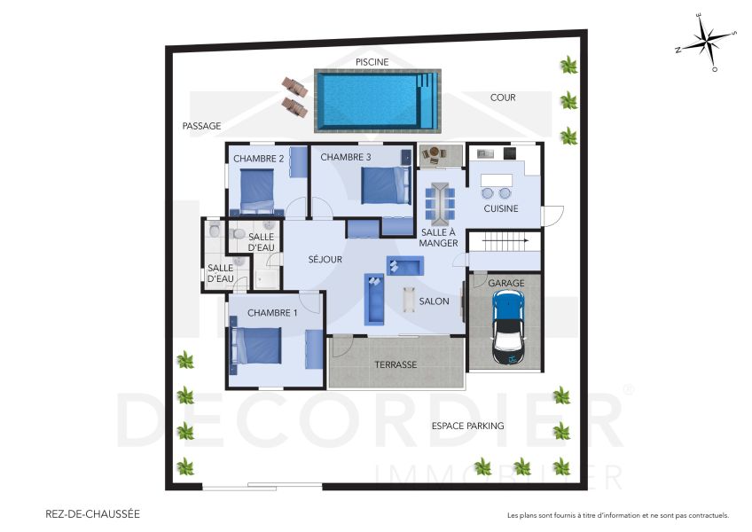 Trou aux Biches Appartement 4 pièces 100 m² Location