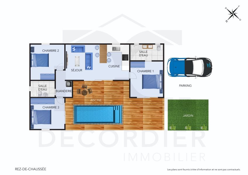 Grand Gaube Maison 4 pièces 108 m² Location