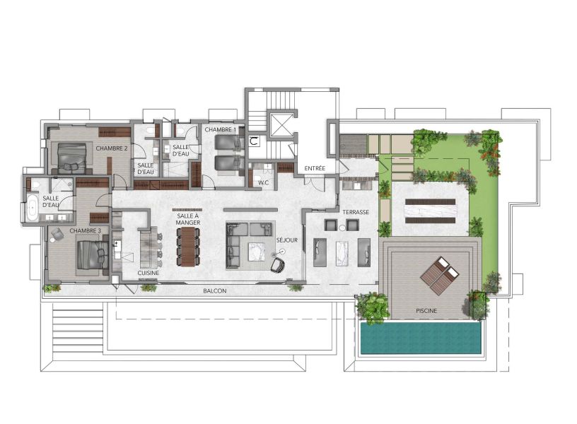 Mont Choisy Penthouse 3&nbsp;pièces 357&nbsp;m² Vente
