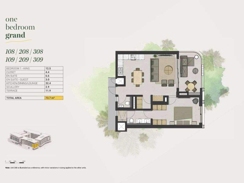 Mont Choisy Appartement 2&nbsp;pièces 60&nbsp;m² Vente