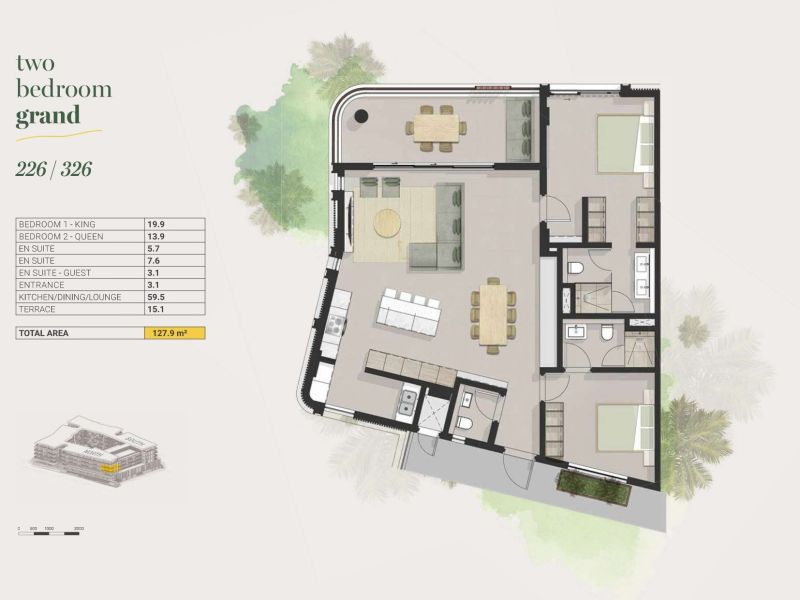 Mont Choisy Appartement 2&nbsp;pièces 60&nbsp;m² Vente