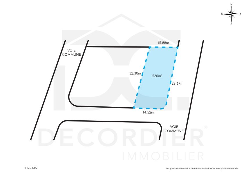Pereybere Terrain 520&nbsp;m² Vente