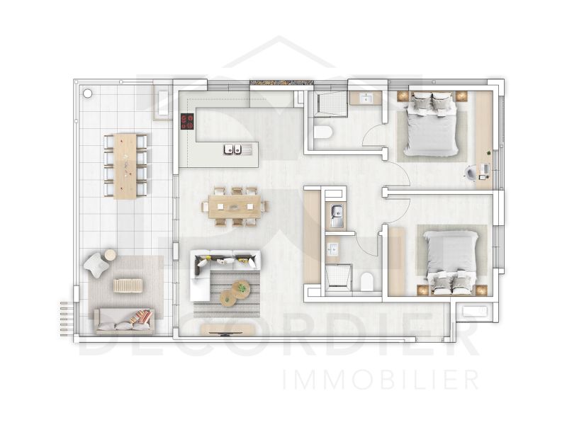 Calodyne Appartement 3 pièces 81.95 m² Vente