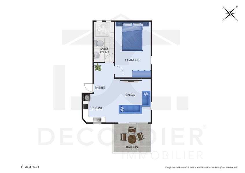 Mont Choisy Appartement 2&nbsp;pièces 39&nbsp;m² Vente