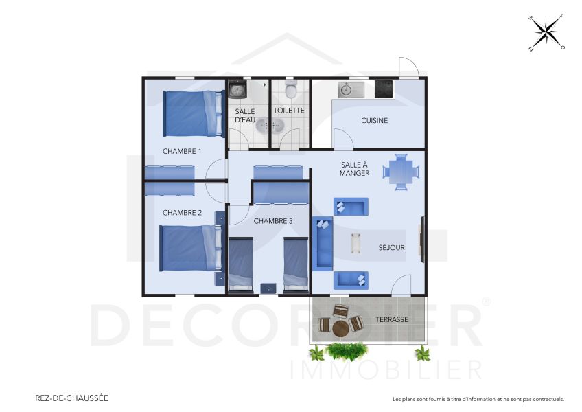 Trou aux Biches Apartment 4 rooms 71.46 m² Rental