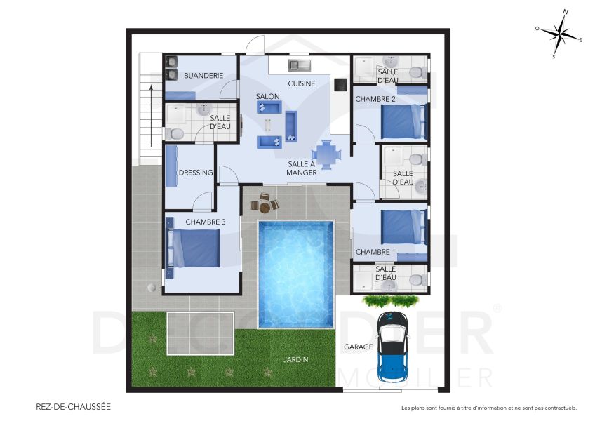 house 4 rooms for rent on Pereybere Pereybere House 4 rooms 161 m² Rental