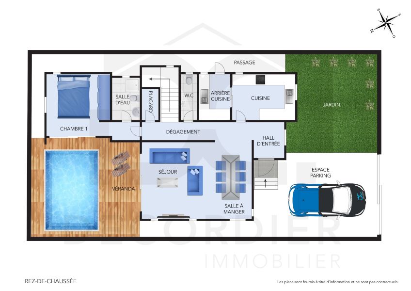 Trou aux Biches Maison 5 pièces 205 m² Location