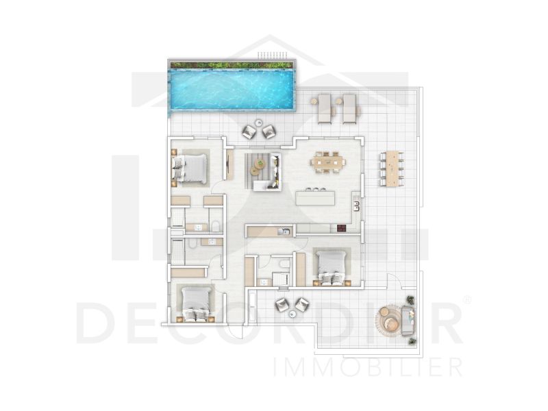 Calodyne Penthouse 4&nbsp;pièces 117.96&nbsp;m² Vente