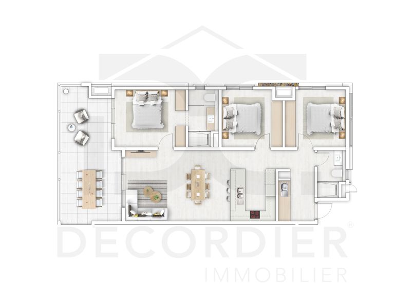 Calodyne Appartement 4 pièces 93.34 m² Vente