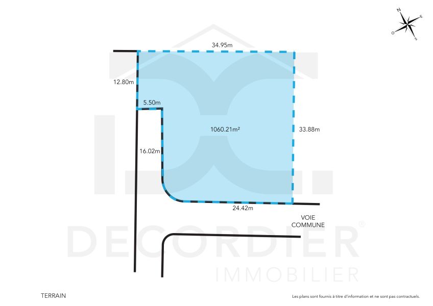 Mont Choisy Terrain 1061&nbsp;m² Vente