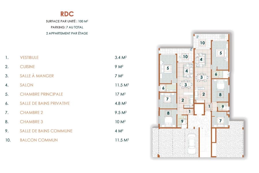 Pereybere Appartement 5&nbsp;pièces 160&nbsp;m² Vente
