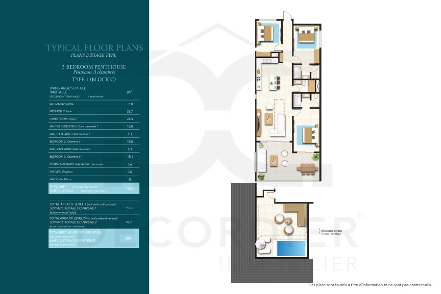 Pereybere Appartement 4&nbsp;pièces 155&nbsp;m² Vente
