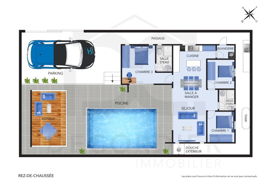 Grand Baie Maison 4&nbsp;pièces 153&nbsp;m² Location