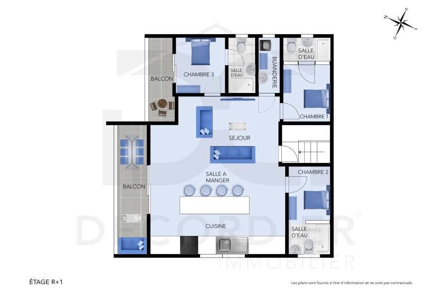 Trou aux Biches Appartement 4&nbsp;pièces 92&nbsp;m² Location