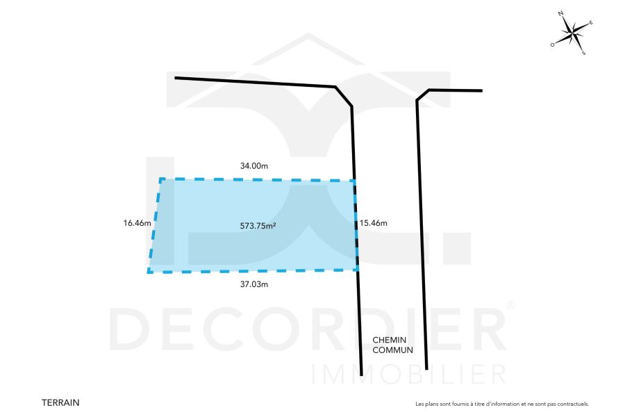 Pereybere Terrain 573&nbsp;m² Vente