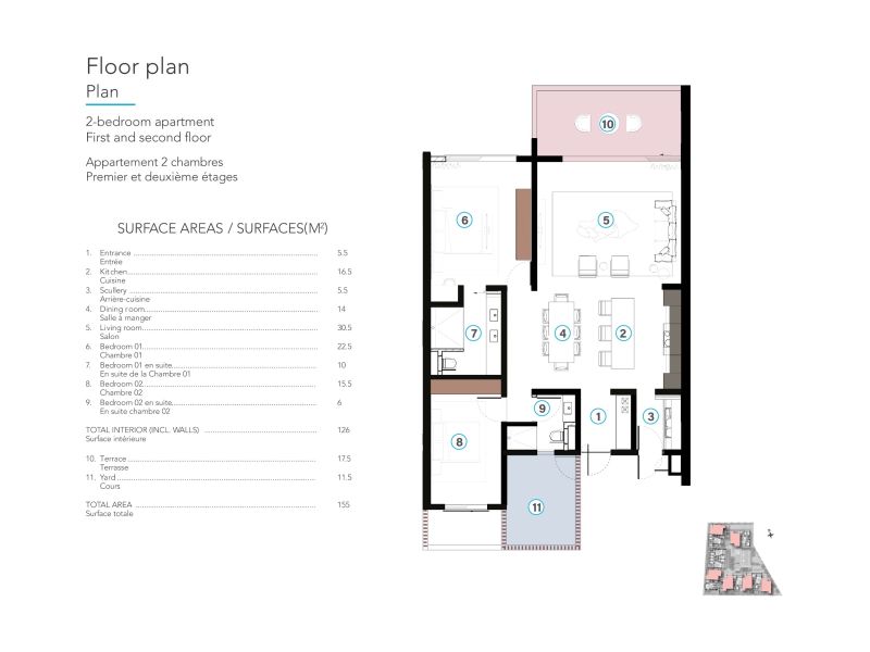Trou aux Biches Apartment 3&nbsp;rooms 115&nbsp;m² Sale