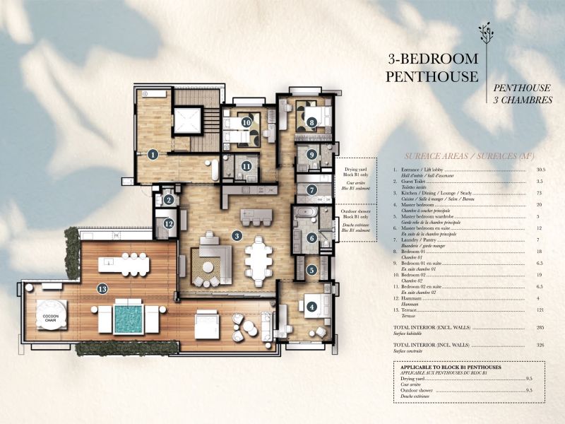 Riviere Noire Penthouse 4&nbsp;pièces 346&nbsp;m² Vente