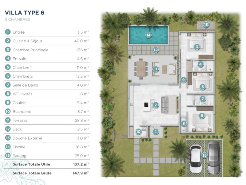 house 5 rooms for sale on Trou aux Biches Trou aux Biches House 5 rooms 147.9 m² Sale