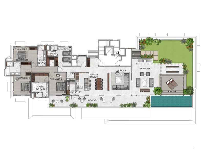 Mont Choisy Penthouse 4&nbsp;rooms 469&nbsp;m² Sale