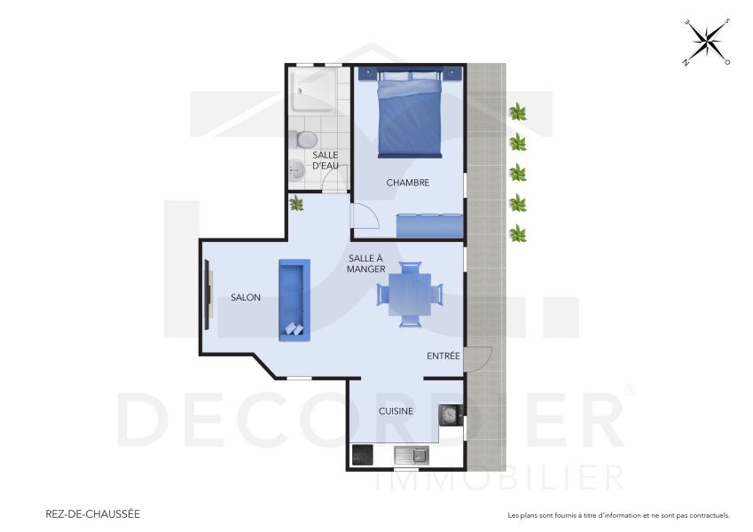 Mont Choisy Appartement 2&nbsp;pièces 43.79&nbsp;m² Vente