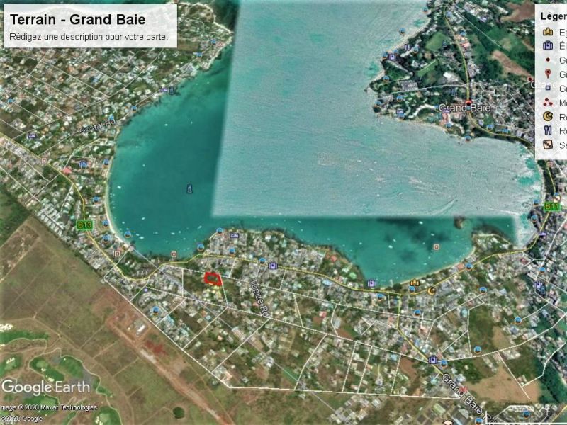 terrain en vente sur Grand Baie Grand Baie Terrain 1962 m² Vente