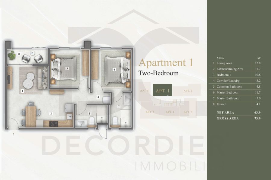 Sodnac Apartment 3&nbsp;rooms 73&nbsp;m² Sale