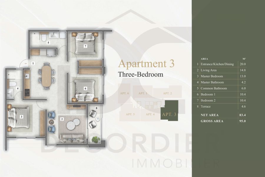 Sodnac Apartment 5&nbsp;rooms 95&nbsp;m² Sale