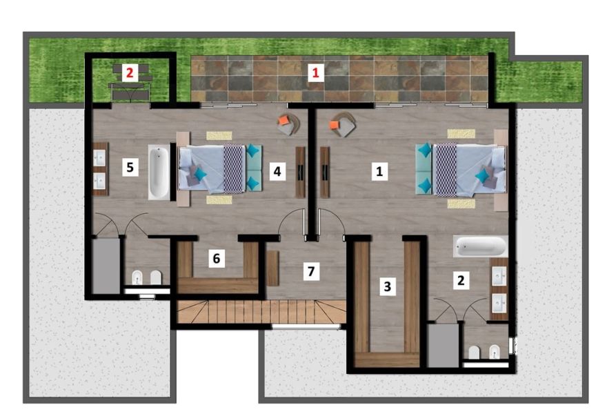 house 4 rooms for sale on Grand Baie Grand Baie House 4 rooms 512.63 m² Sale