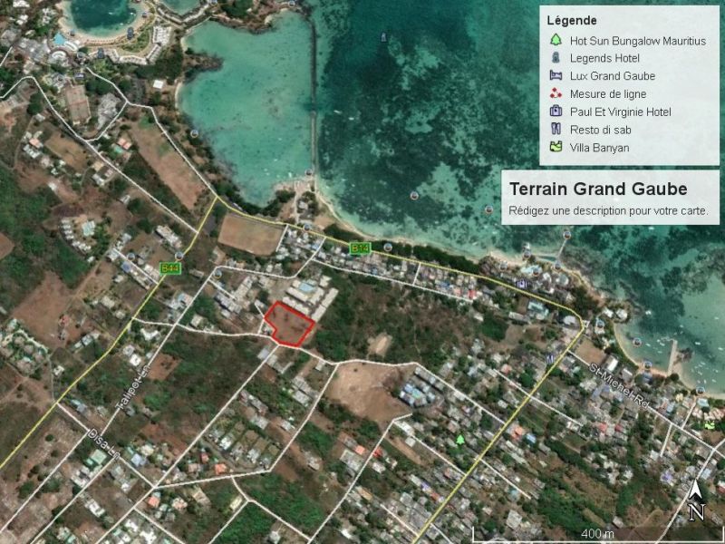 Grand Gaube Terrain 4072.5 m² Vente