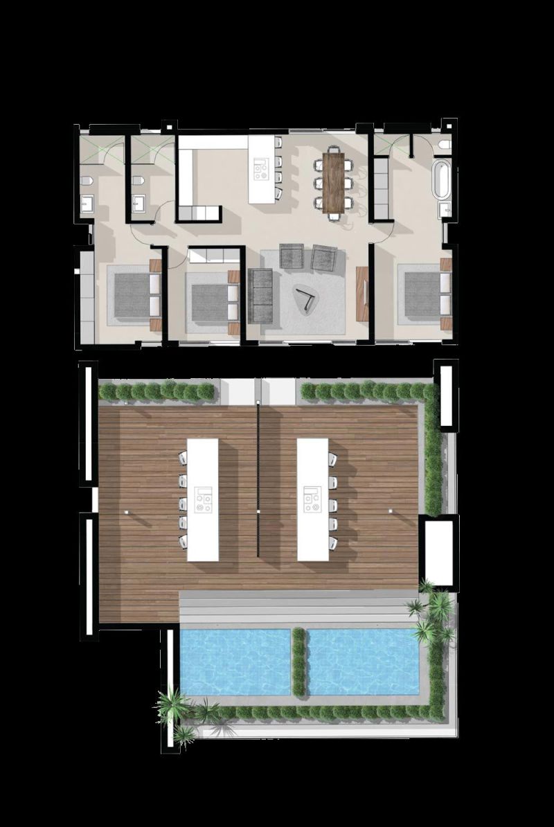 apartment 4 rooms for sale on Pointe aux Canonniers Pointe aux Canonniers Apartment 4 rooms 188.93 m² Sale