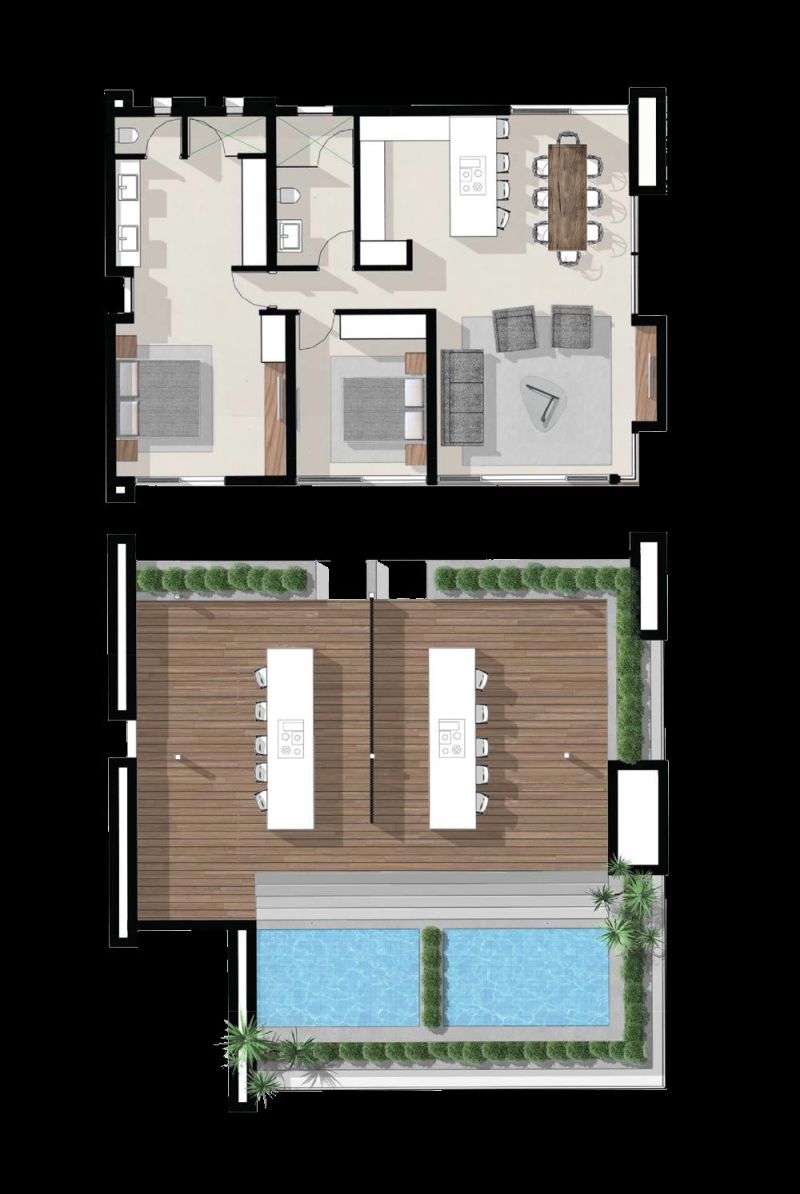 apartment 4 rooms for sale on Pointe aux Canonniers Pointe aux Canonniers Apartment 4 rooms 188.93 m² Sale