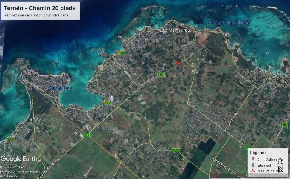 terrain en vente sur Grand Baie Grand Baie Terrain 9992.26 m² Vente