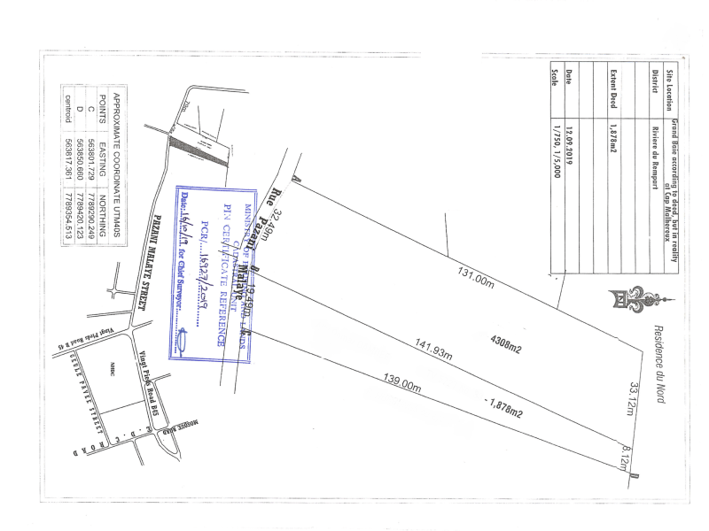 land for sale on Bain Boeuf Bain Boeuf Land 4308 m² Sale