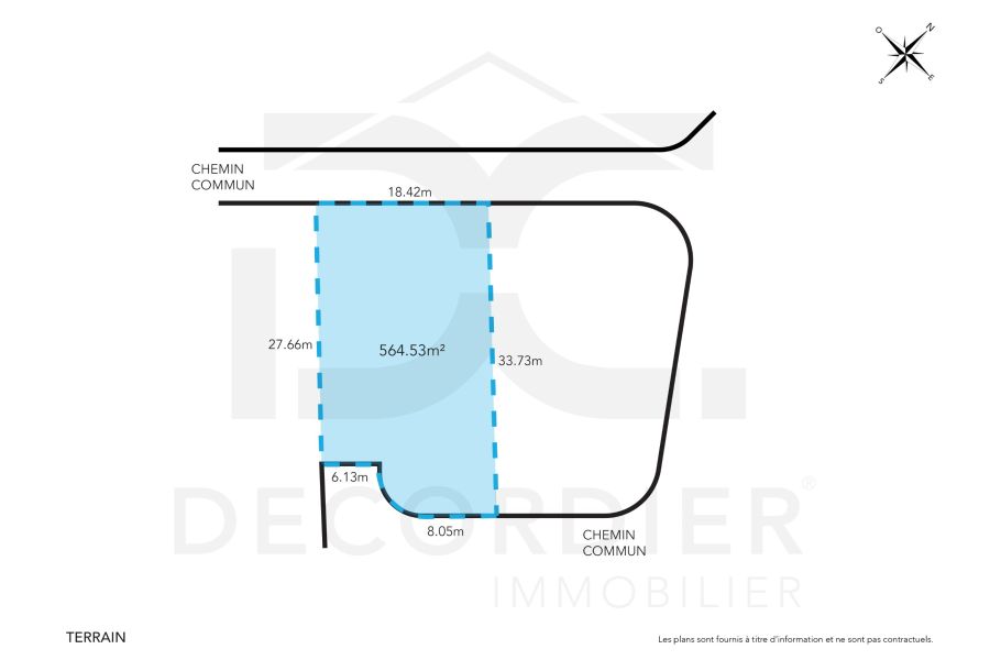 Bain Boeuf Land 565&nbsp;m² Sale