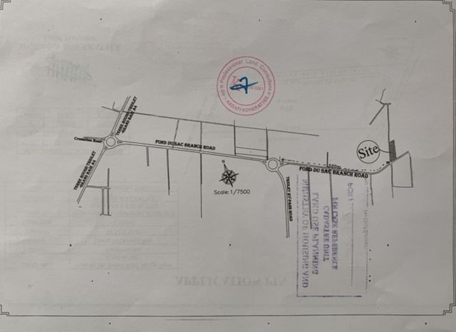 Fond du Sac Terrain 2110 m² Vente
