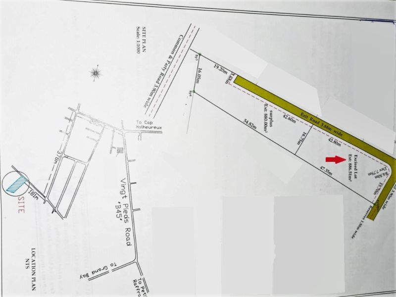 Pereybere Land 886.51&nbsp;m² Sale